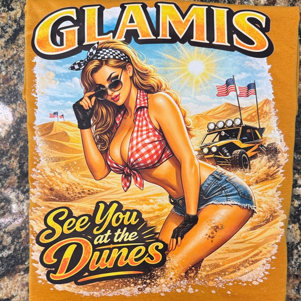 Amazon Essentials Mustard Graphic Tee - image 1